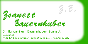 zsanett bauernhuber business card